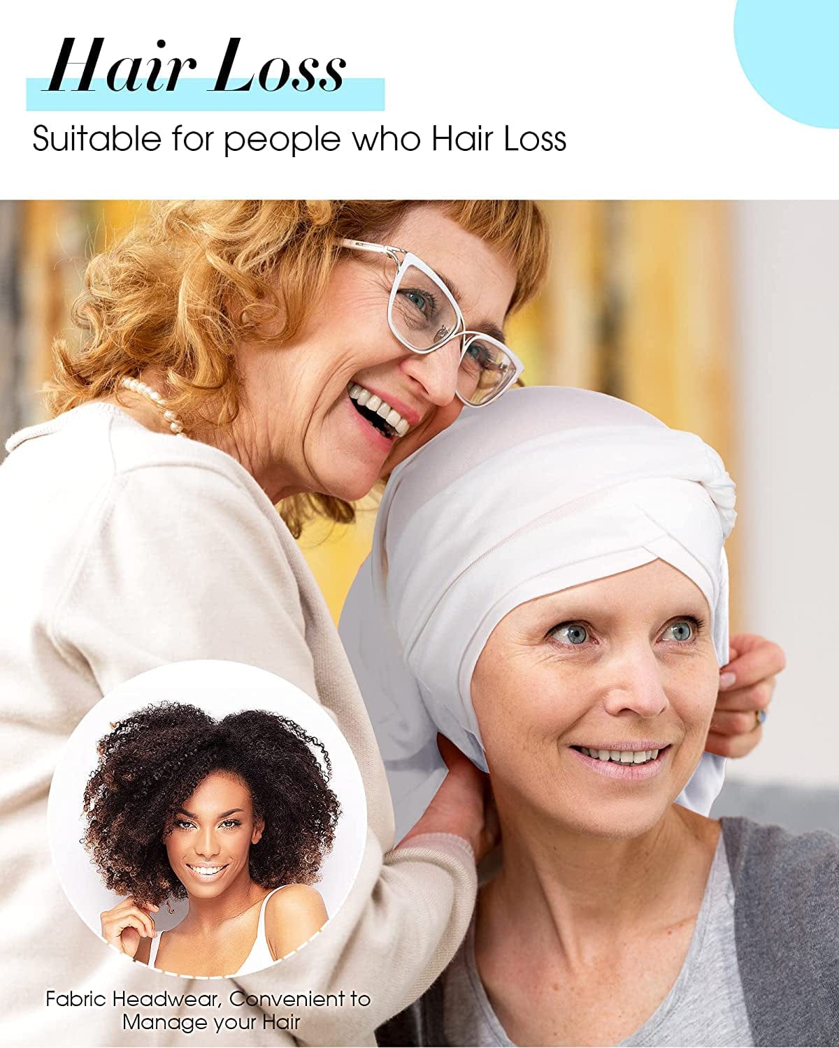 4 Pieces African Women Turban Cap Beaded Headscarf Beanie Twisted Braid Wrap Hat Faux Pearl Headwrap Apparel & Accessories > Clothing Accessories > Hats SATINIOR