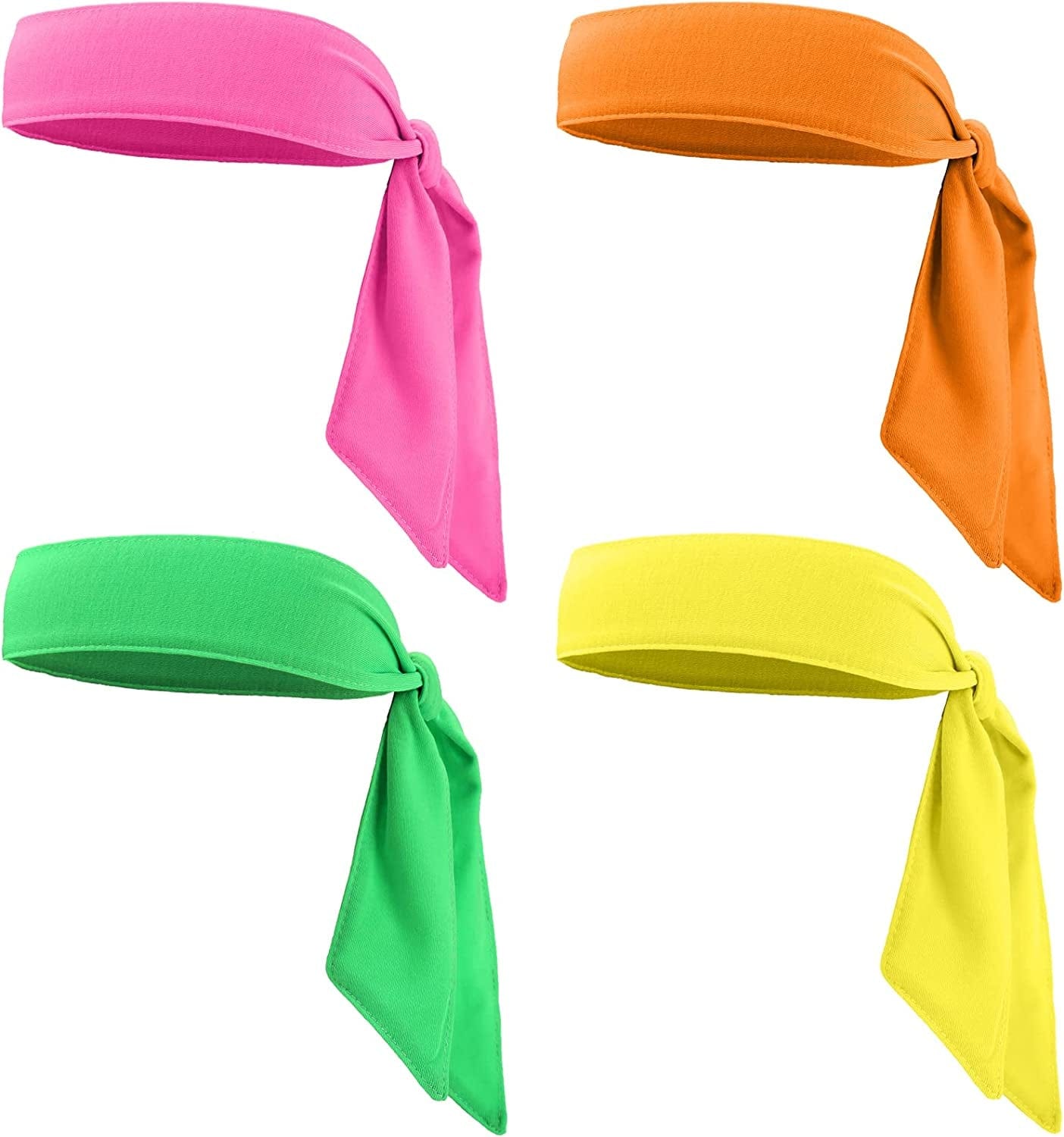 4 Pieces Bandana Headband for Men, Tie Headbands for Women, Sports Running Athletic Hair Head Band Sweat Wicking Adjustable Non Slip Karate Headband for Yoga Workout Apparel & Accessories > Clothing Accessories > Bandanas & Headties Jutom Mandala Style