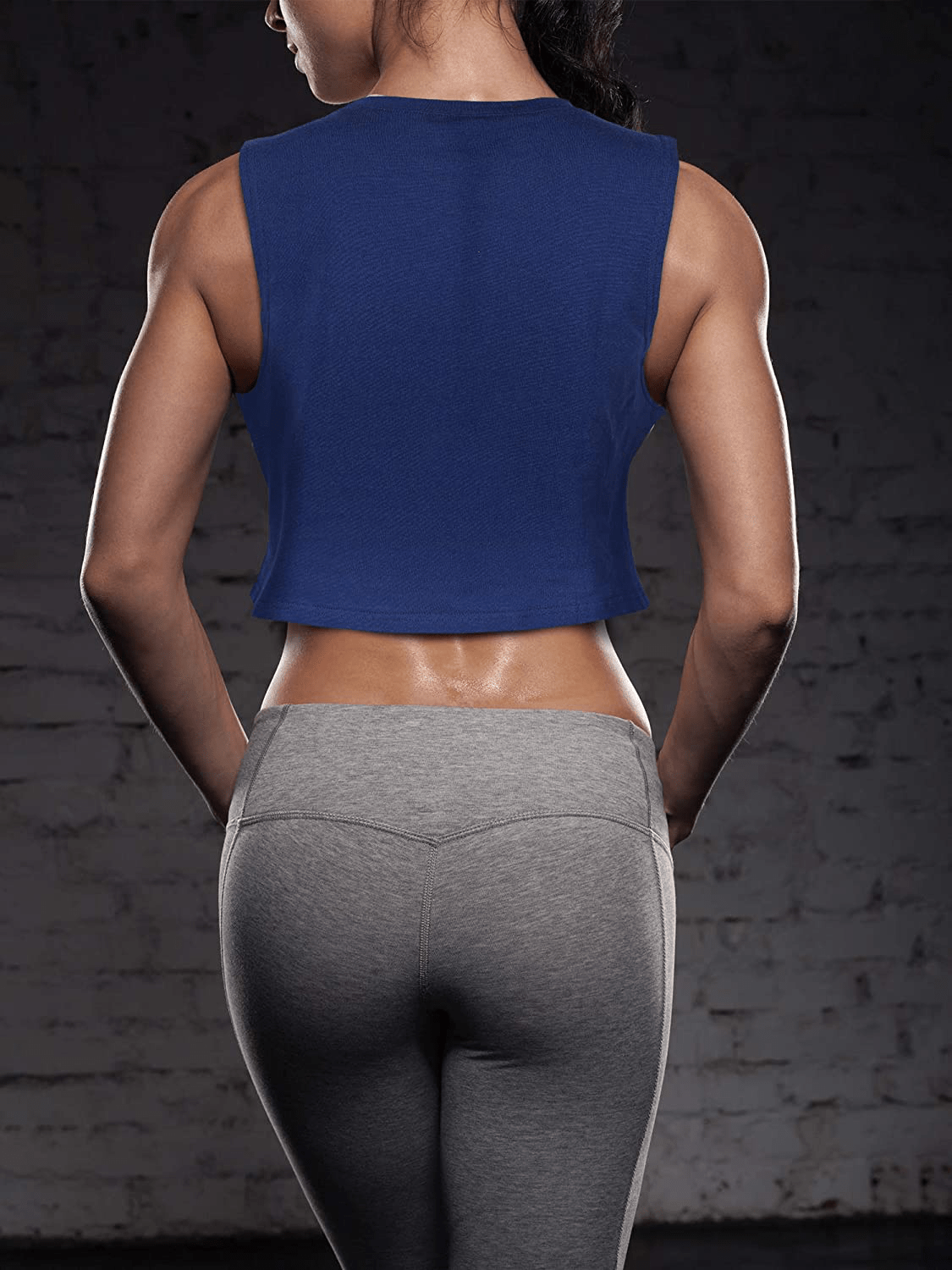 4 Pieces Basic Crop Tank Tops Cotton Sleeveless Racerback Tank Top Women Sports Top Apparel & Accessories > Clothing > Activewear Kylie Max