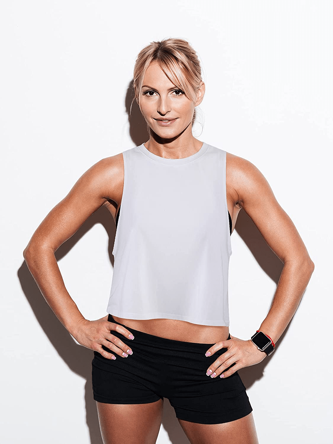 4 Pieces Basic Crop Tank Tops Cotton Sleeveless Racerback Tank Top Women Sports Top Apparel & Accessories > Clothing > Activewear Kylie Max