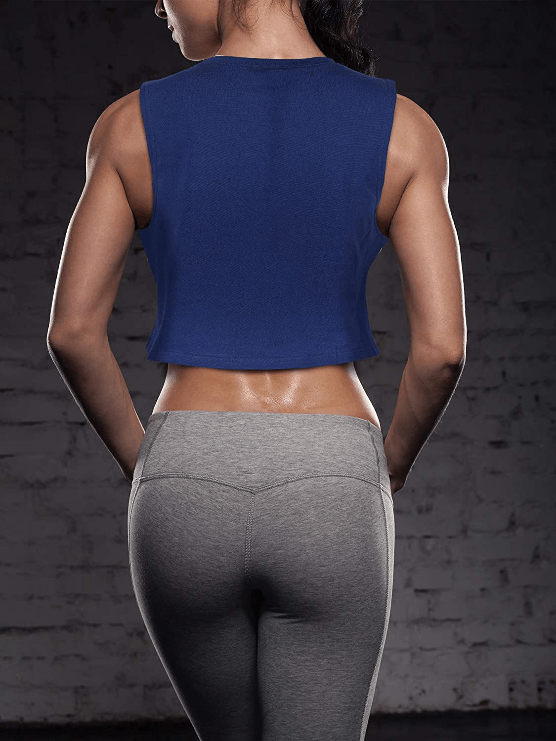4 Pieces Basic Crop Tank Tops Cotton Sleeveless Racerback Tank Top Women Sports Top Apparel & Accessories > Clothing > Activewear Kylie Max