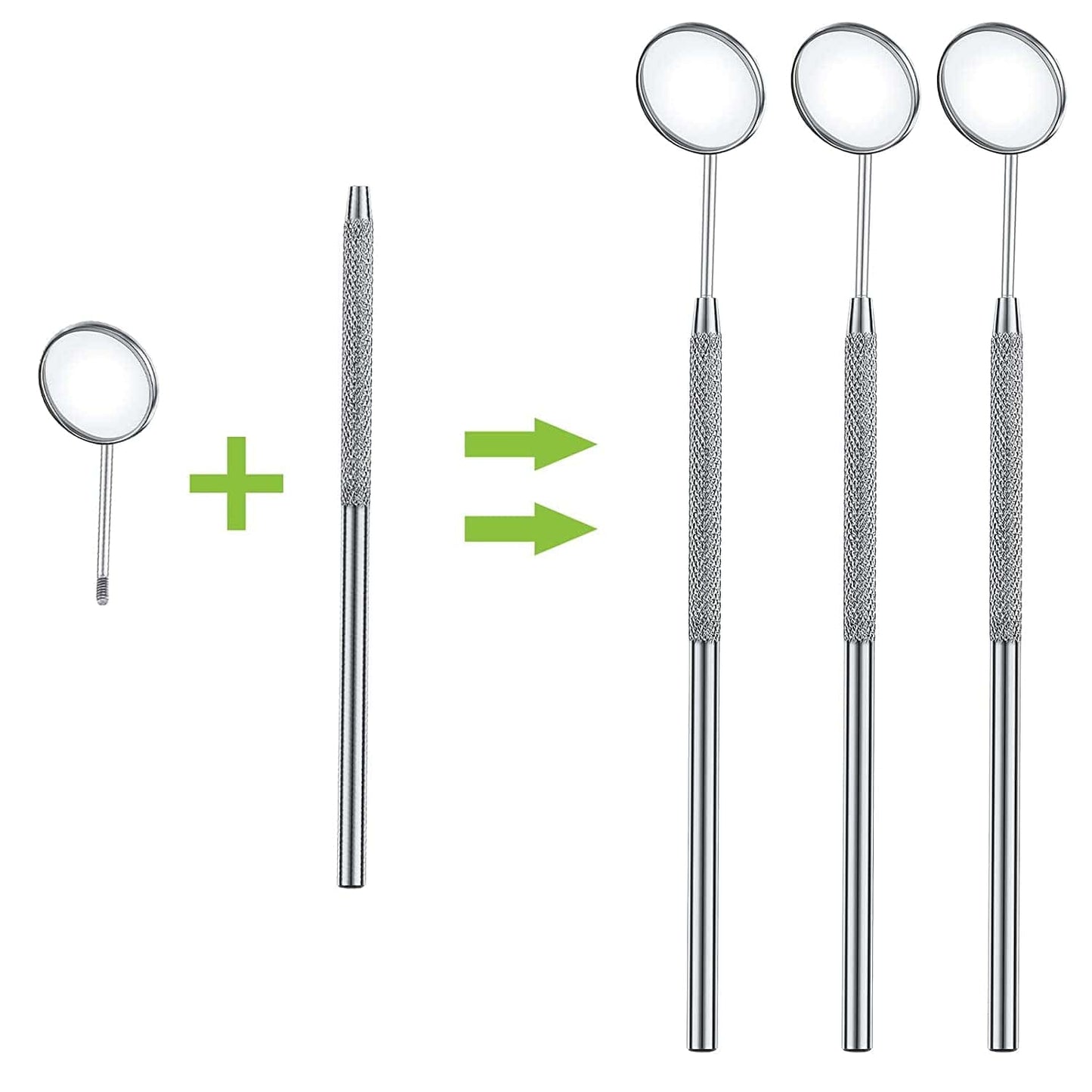 4 Pieces Eyelash Extension Mirror Makeup Detachable Mirrors Dental Mirror Stainless Steel Beauty Tools Mirror Inspection Mirror Dental Tool Inspect Instrument for Observing Small Details Health & Beauty > Personal Care > Cosmetics > Cosmetic Tools > Makeup Tools Maitys