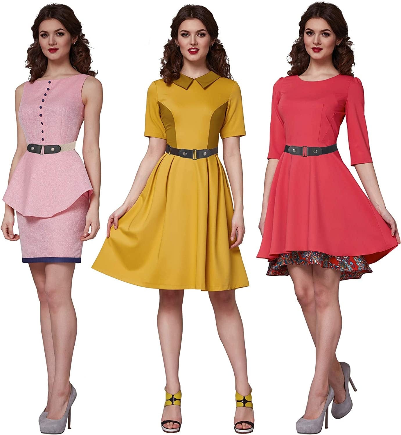 4 Pieces No Buckle Stretch Belt Buckle-Free Belt Invisible Elastic Belt with 4 Pieces Buckles for Jeans Pants Apparel & Accessories > Clothing Accessories > Belts Syhood