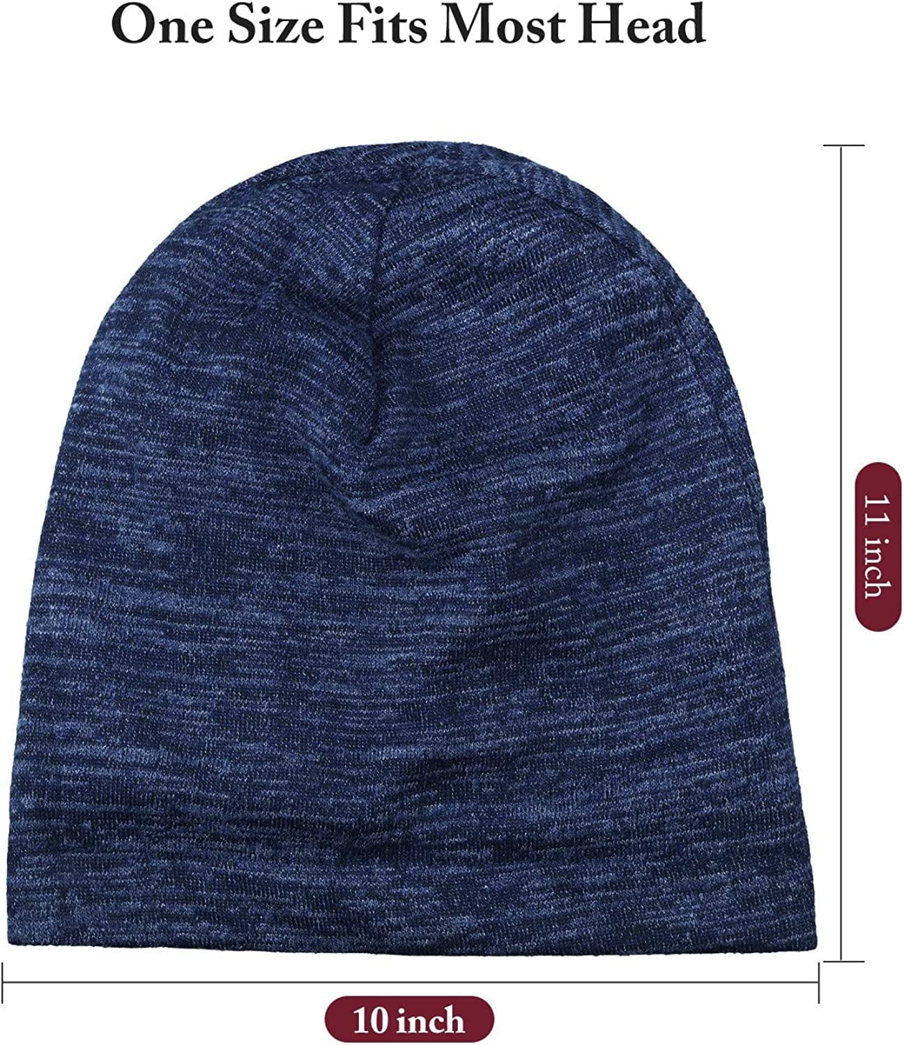 4 Pieces Satin Lined Sleep Cap Slouchy Beanie Hat Night Hair Cap for Women (Black, Navy Blue, Khaki, Wine Red) Apparel & Accessories > Clothing Accessories > Headwear SATINIOR