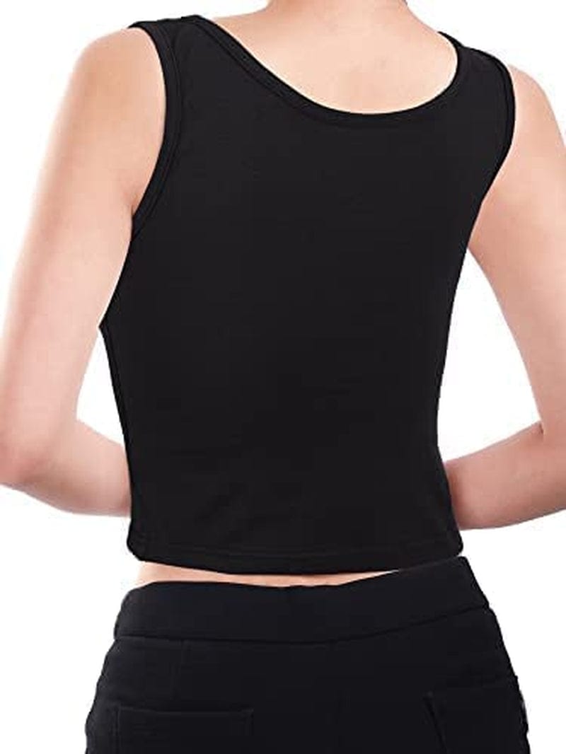 4 Pieces Women Basic Crop Tank Top Short Sleeveless Sports Crop Top