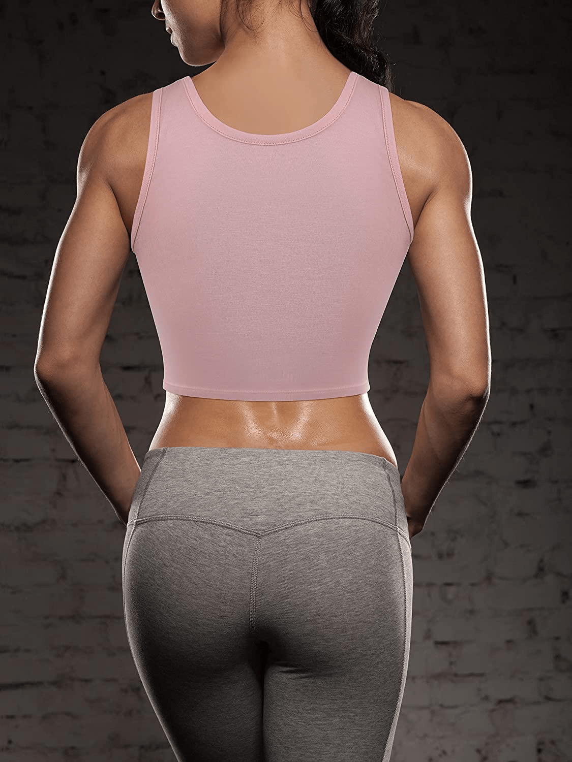 4 Pieces Women Basic Crop Tank Top Short Sleeveless Sports Crop Top Apparel & Accessories > Clothing > Activewear Kylie Max