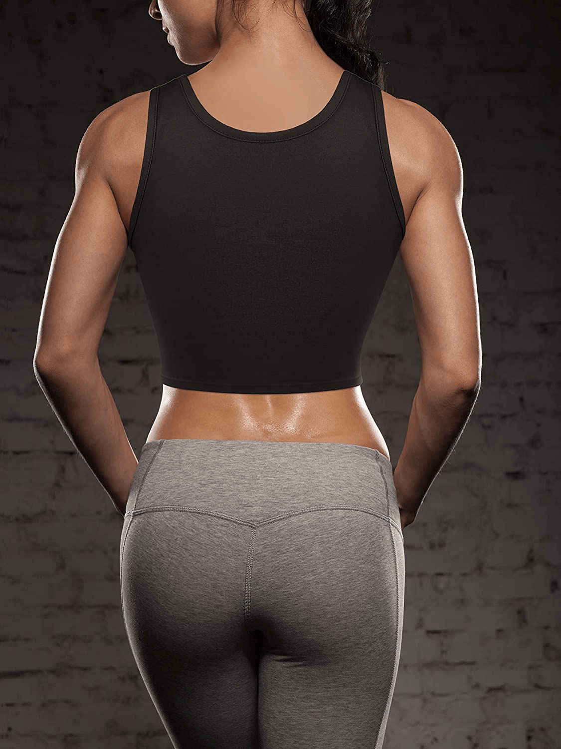 4 Pieces Women Basic Crop Tank Top Short Sleeveless Sports Crop Top Apparel & Accessories > Clothing > Activewear Kylie Max