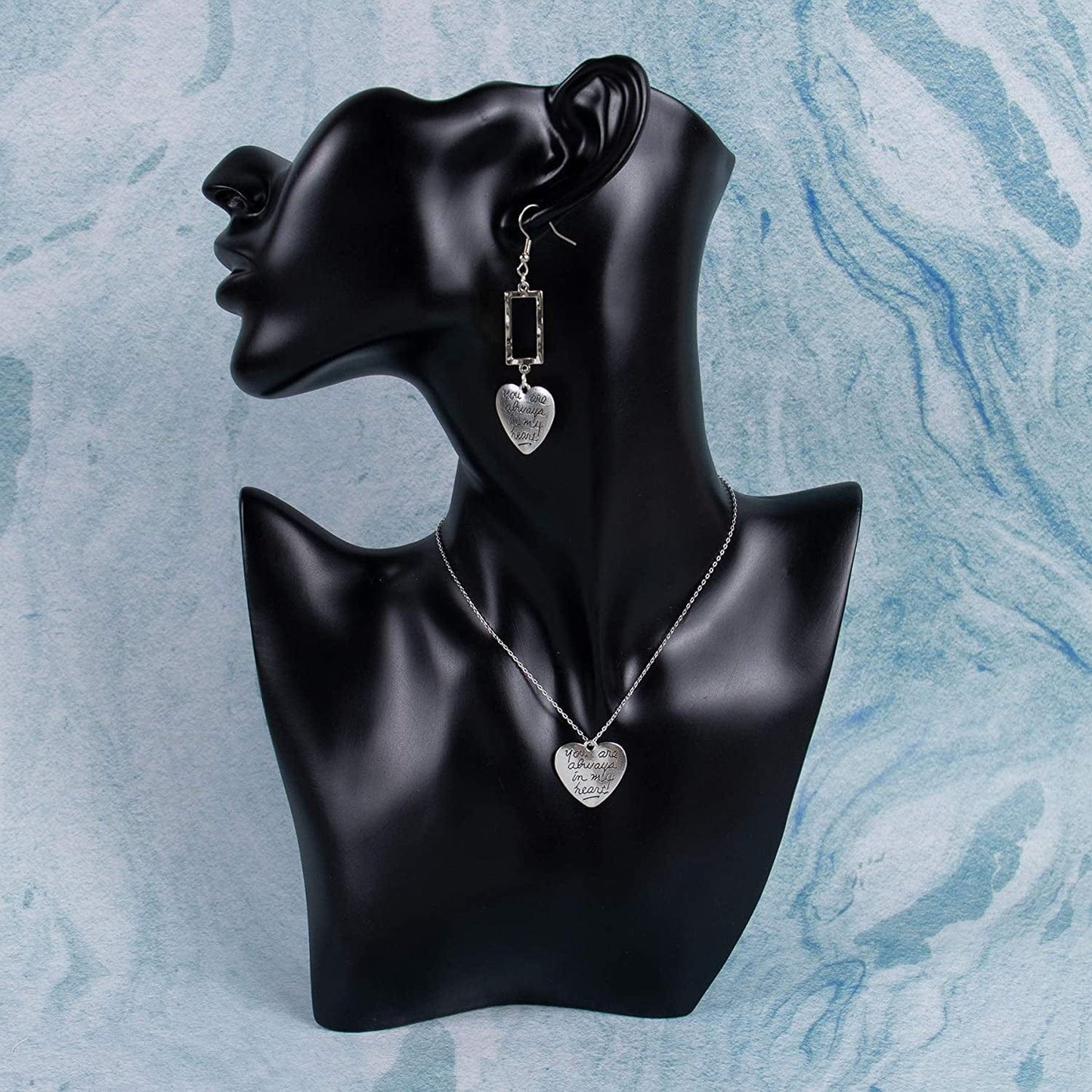 , 40 Pack Alloy You Are Always in My Heart Charms Pendant for Crafting Bracelet Necklace Jewelry Findings Making Accessory Silver