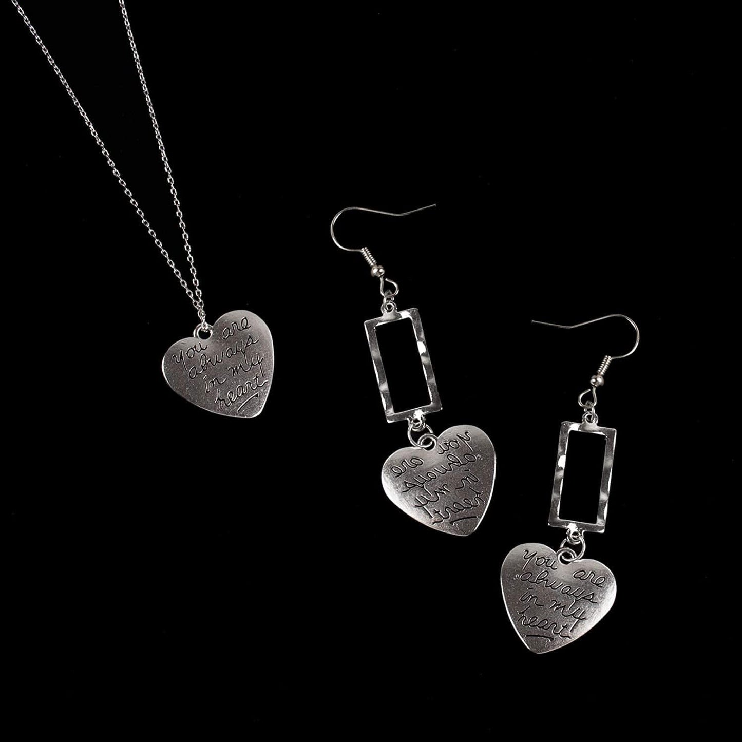 , 40 Pack Alloy You Are Always in My Heart Charms Pendant for Crafting Bracelet Necklace Jewelry Findings Making Accessory Silver