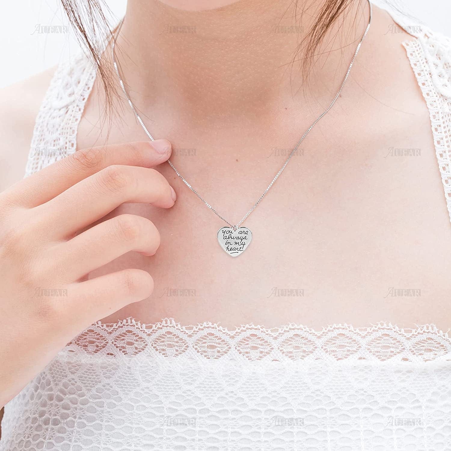 , 40 Pack Alloy You Are Always in My Heart Charms Pendant for Crafting Bracelet Necklace Jewelry Findings Making Accessory Silver