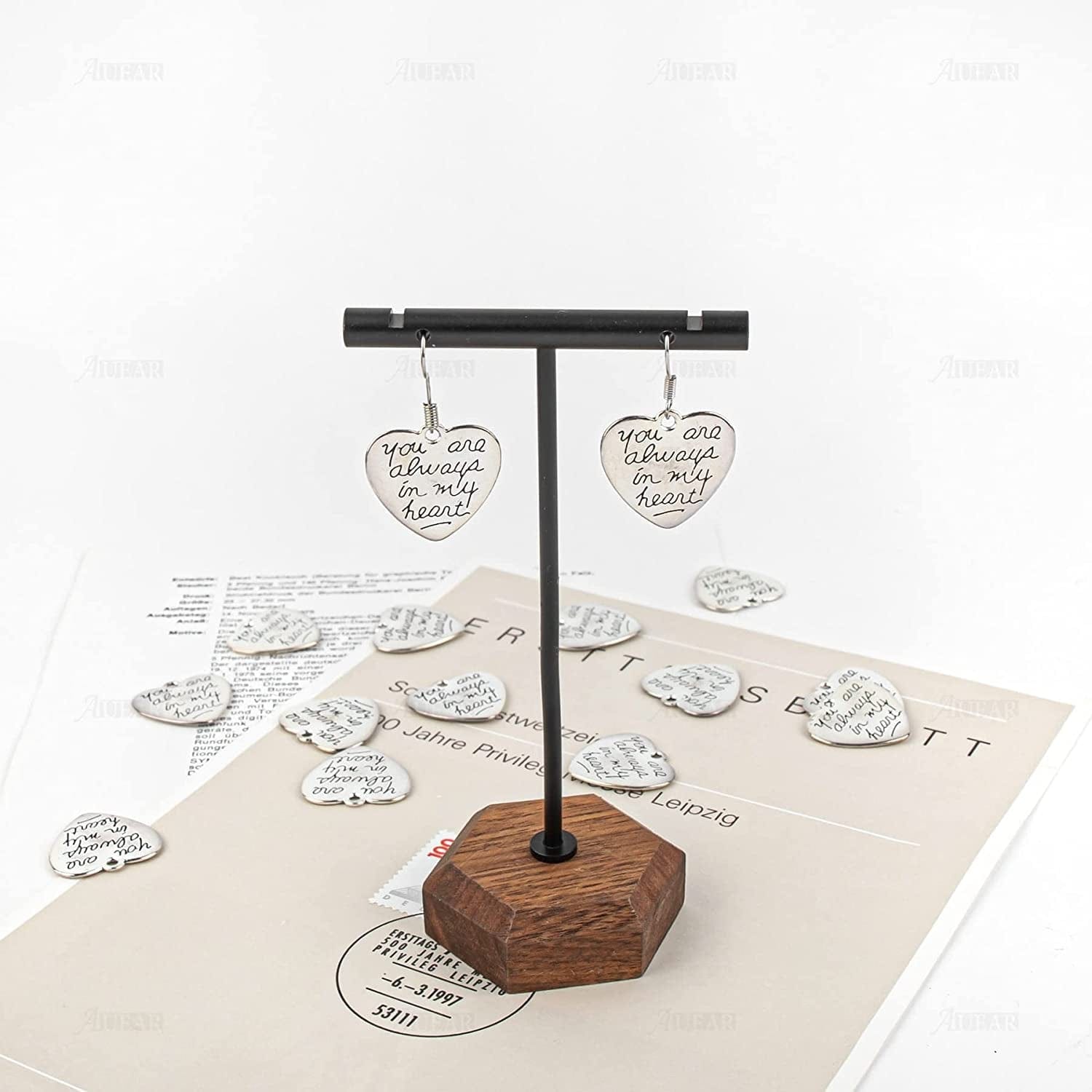 , 40 Pack Alloy You Are Always in My Heart Charms Pendant for Crafting Bracelet Necklace Jewelry Findings Making Accessory Silver