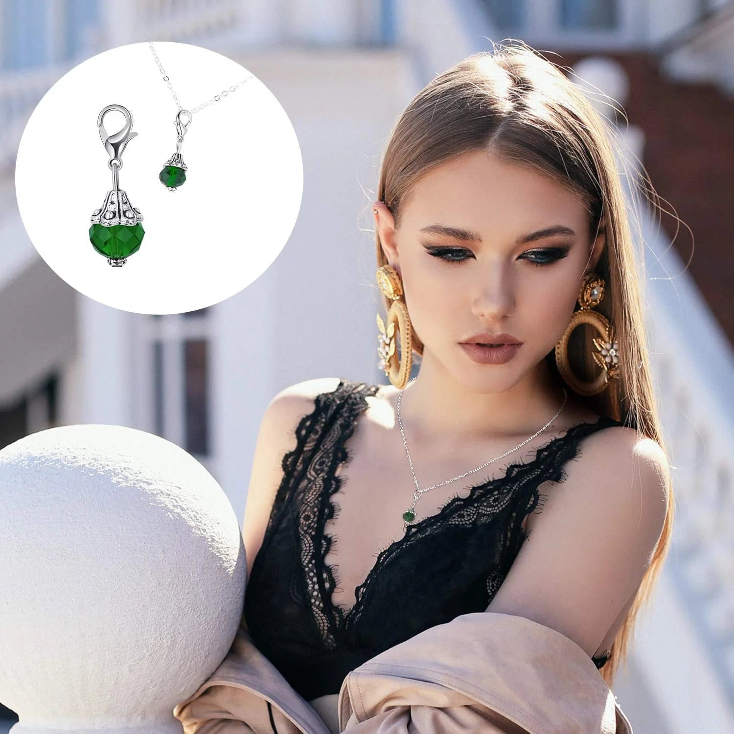 40 Pieces Crystal Dangle Charms Pendants Glass Drop Beads Handmade Dangle Bead Charms with Silver Bead Cap for Jewelry Making Necklace Earring Accessory, Assorted Colors