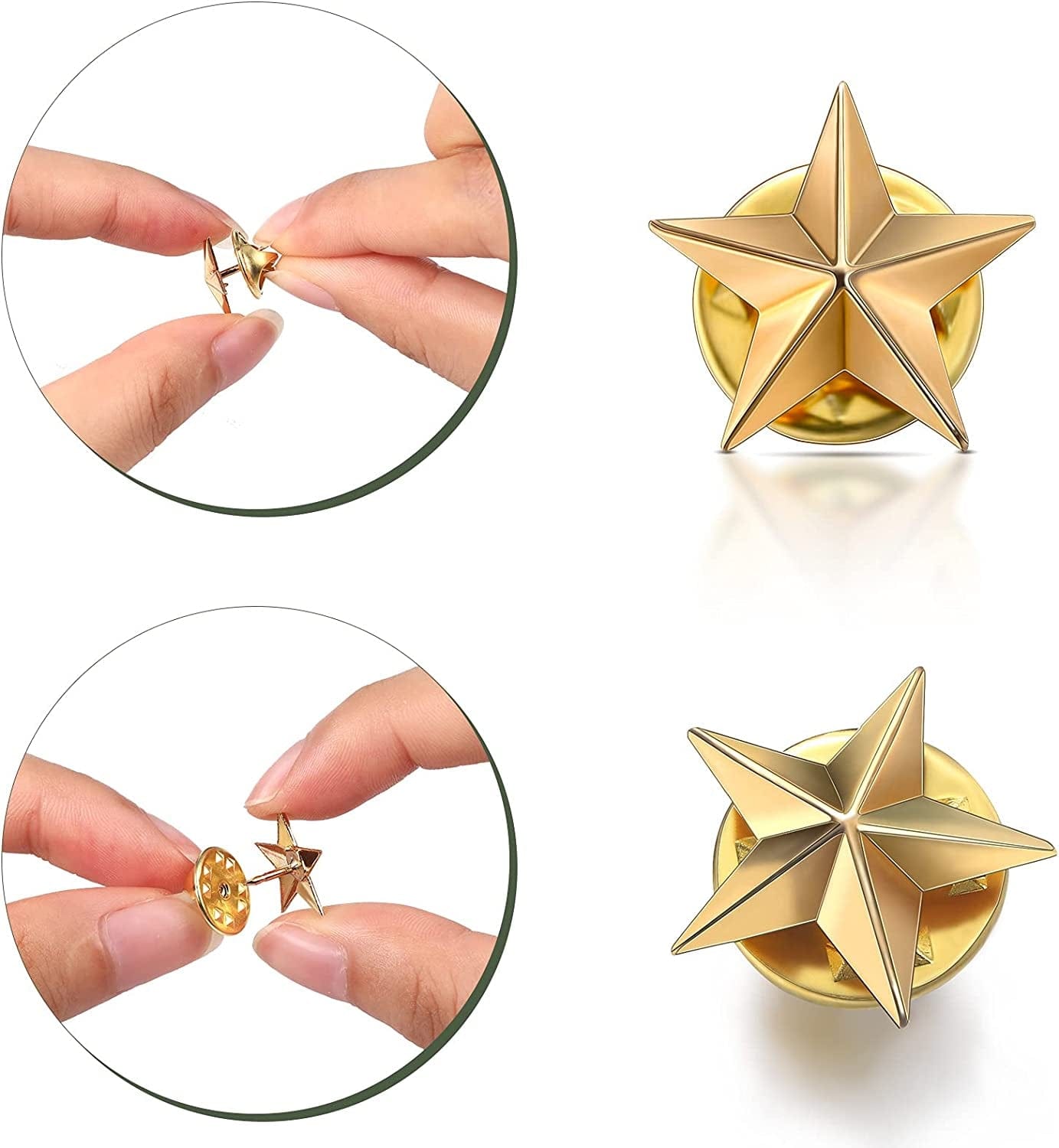 40 Pieces Star Badge Lapel Pin for 4Th of July Memorial Day Independence Day Celebration Veterans Day Party Labor Day Theme Party Costume Decorations