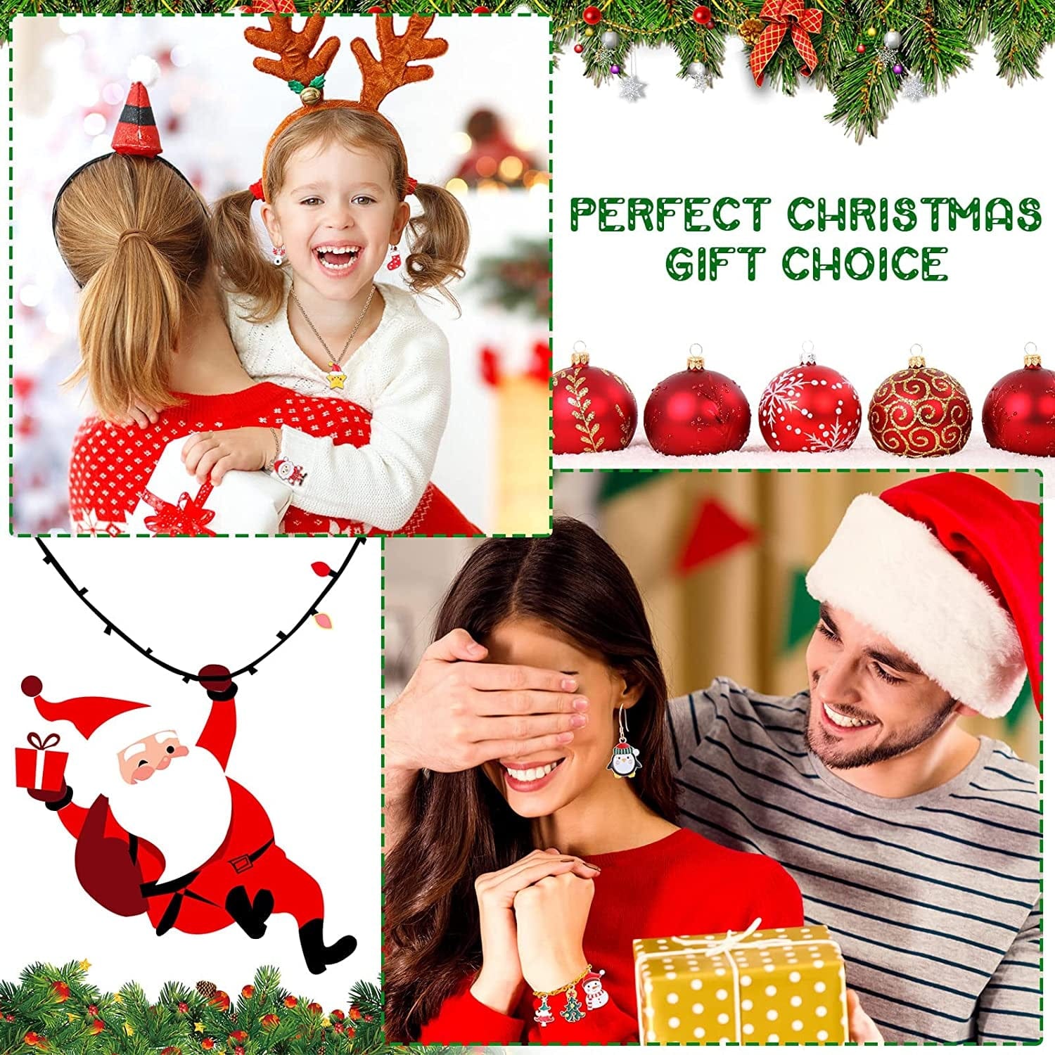 400 Pcs Christmas Charms for Jewelry Making Christmas Pendant Charm Alloy Charms Bulk Christmas Jewelry Metal Charms for Holiday Necklace Bracelet Earring Clothes DIY Ornaments Supplies