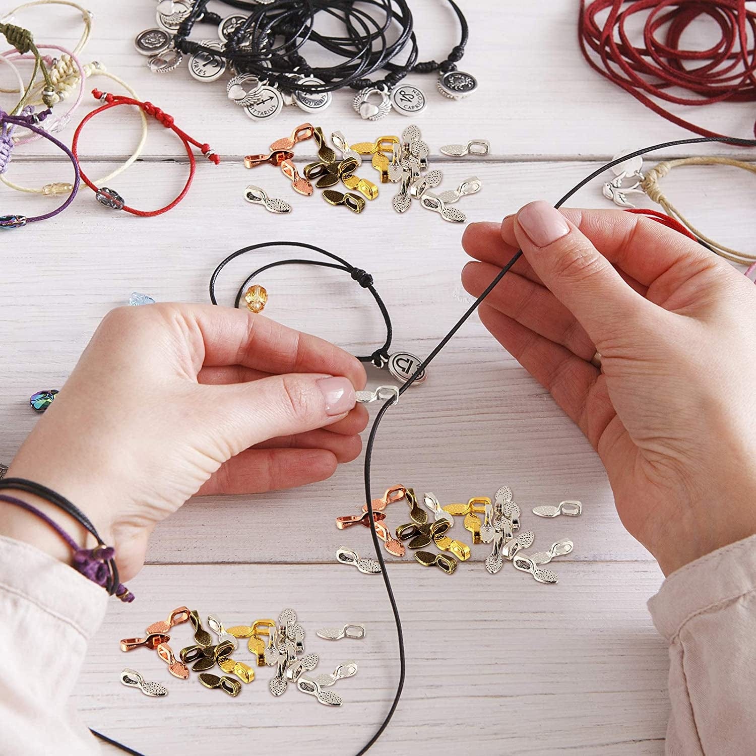 400 Pieces Spoon Glue on Bails Pendants Oval Jewelry Glue on Earring Bails Pendants Small Spoon Bail Earring Charms for Jewelry Crafts Making Supplies,15 X 5 Mm, 5 Colors