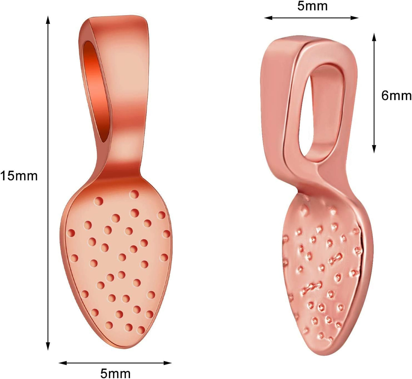 400 Pieces Spoon Glue on Bails Pendants Oval Jewelry Glue on Earring Bails Pendants Small Spoon Bail Earring Charms for Jewelry Crafts Making Supplies,15 X 5 Mm, 5 Colors