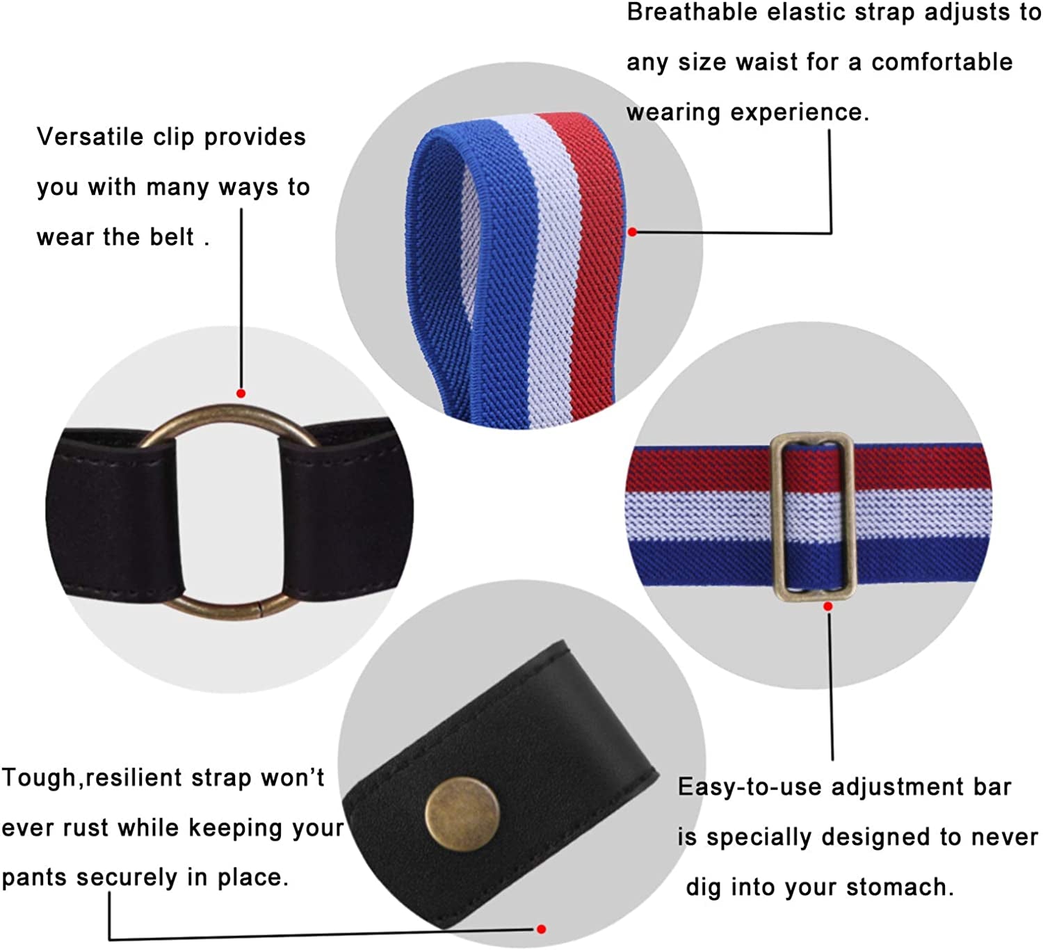 No Buckle Stretch Belt for Jeans, Invisible Elastic Adjustable Waist Belt Apparel & Accessories > Clothing Accessories > Belts Sanlykate