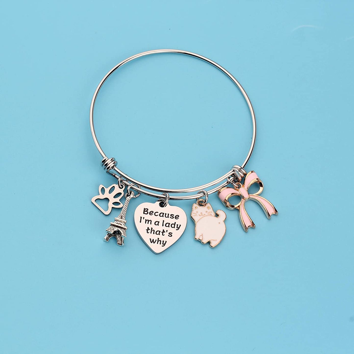 BAUNA the Aristocats Inspired Bracelet Marie Cat Comic Movie Cute Jewelry for Friend Apparel & Accessories > Jewelry > Bracelets BAUNA