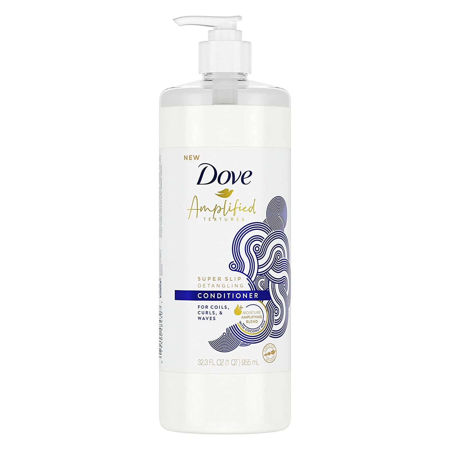 Dove Amplified Textures Deep Moisture Detangling Conditioner for Coils, Curls, and Waves Coconut Milk Hair Moisture Amplifying Hair Care Blend 32.3 Oz Health & Beauty > Personal Care > Hair Care Dove