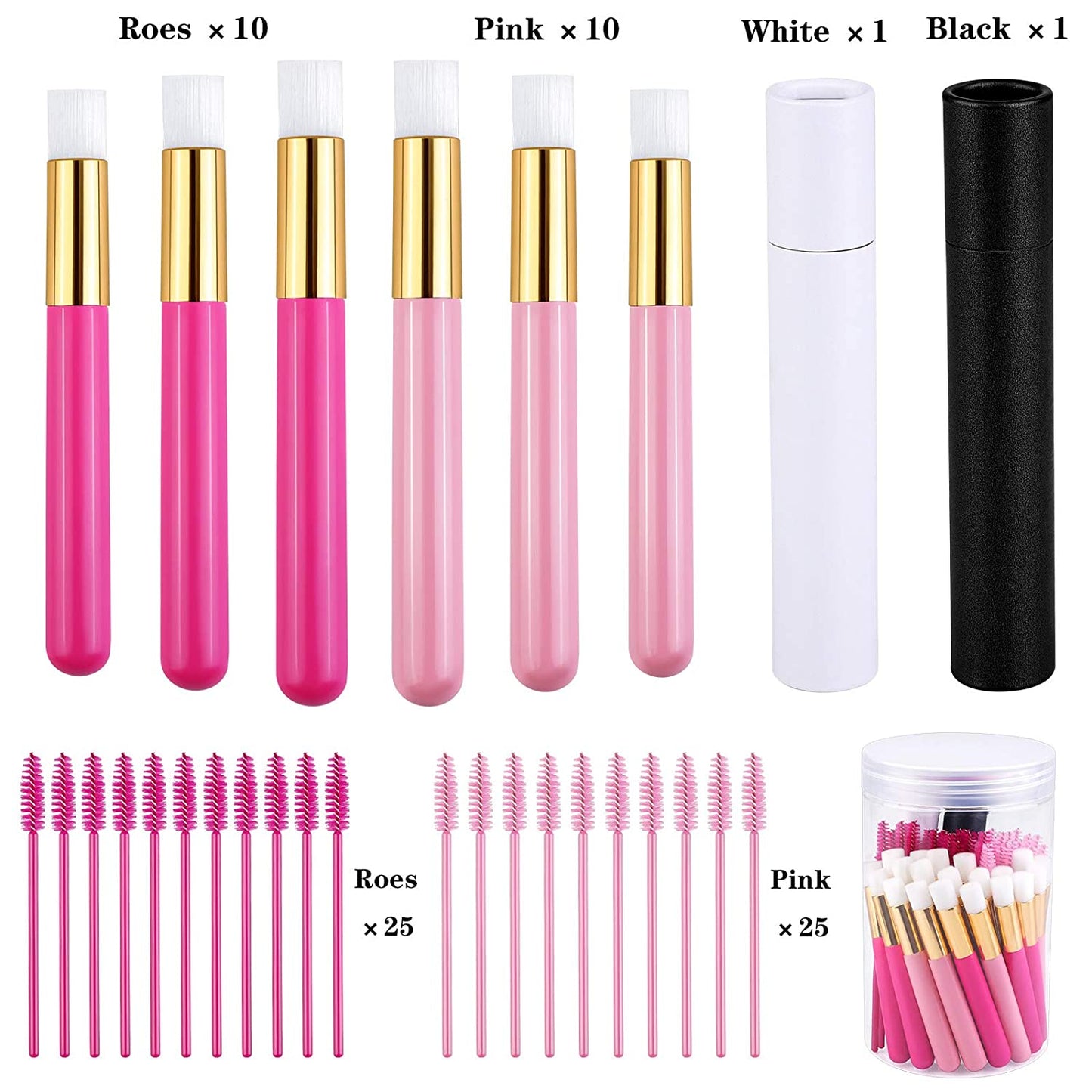 Elcoho 20 Pieces Lash Shampoo Brushes Facial Cleansing Brushes Cosmetic Eyelash Extension Peel off Blackhead Brush Remover Tool Cleansing Brush Nose Pore with 50 Eyelash Brushes, Pink-Hot Pink Health & Beauty > Personal Care > Cosmetics > Cosmetic Tools > Makeup Tools ELCOHO