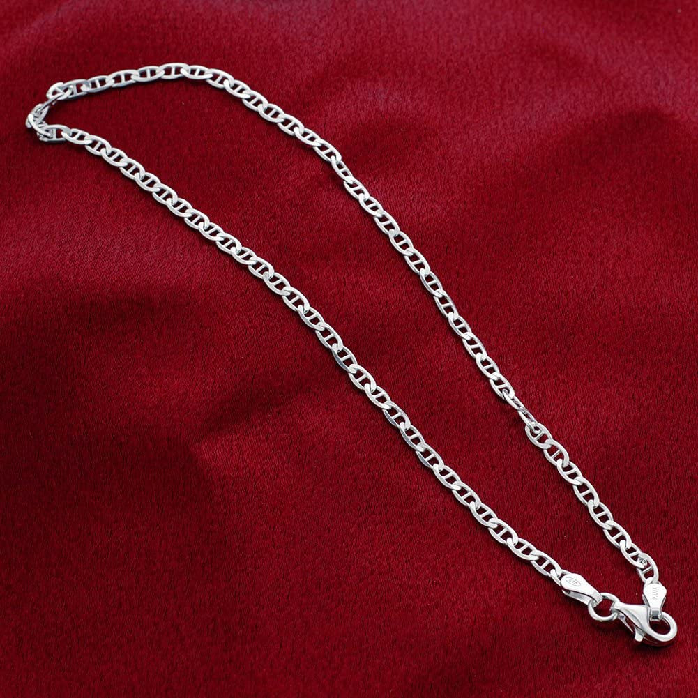 Sterling Silver 3Mm Foot Chain Lobster Clasp Anklet Ankle Bracelets Apparel & Accessories > Jewelry > Anklets Gem Avenue