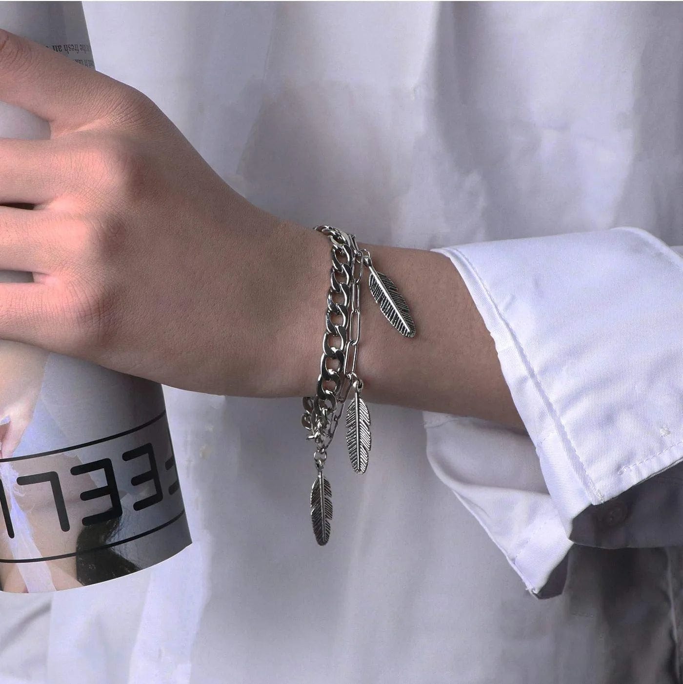 40Pcs Mixed Antique Bronze/Antique Silver Feather Charms Pendants Jewelry Making Accessories DIY