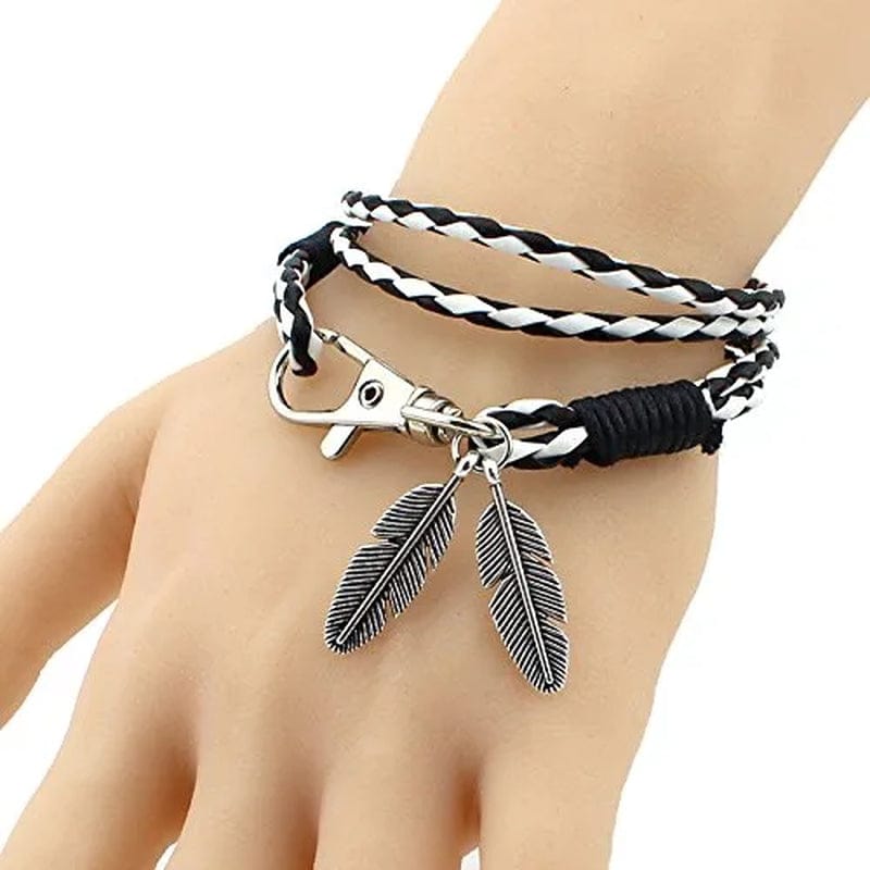 40Pcs Mixed Antique Bronze/Antique Silver Feather Charms Pendants Jewelry Making Accessories DIY