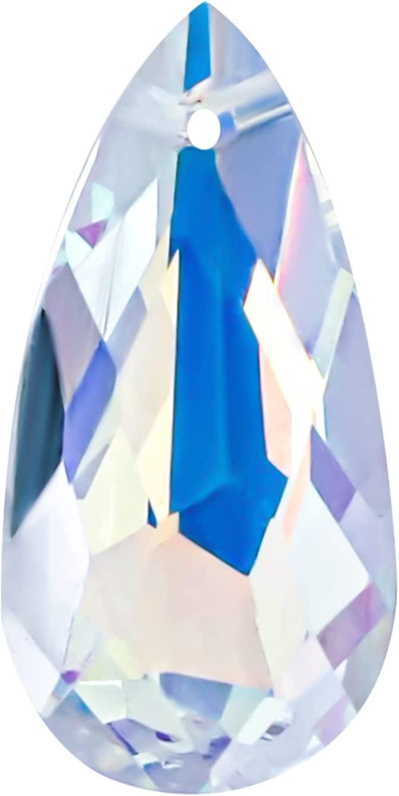 40Pcsmix Shapes Loose Beads Charms Crystal Pendant for Jewelry Making Bulk Lot Necklace Earrings Bracelet Craft Findings (Mixed Shape Crystal Pendant) 12x24mmGrid Teardrop Crystal AB