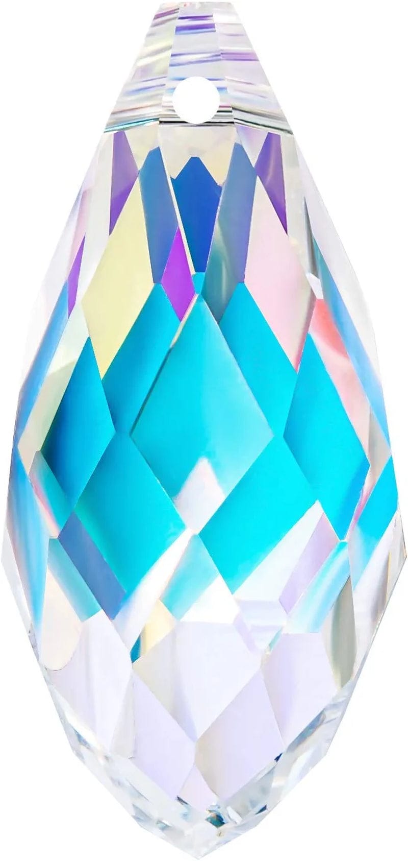 40Pcsmix Shapes Loose Beads Charms Crystal Pendant for Jewelry Making Bulk Lot Necklace Earrings Bracelet Craft Findings (Mixed Shape Crystal Pendant) 12x25mmTeardropCrystal AB