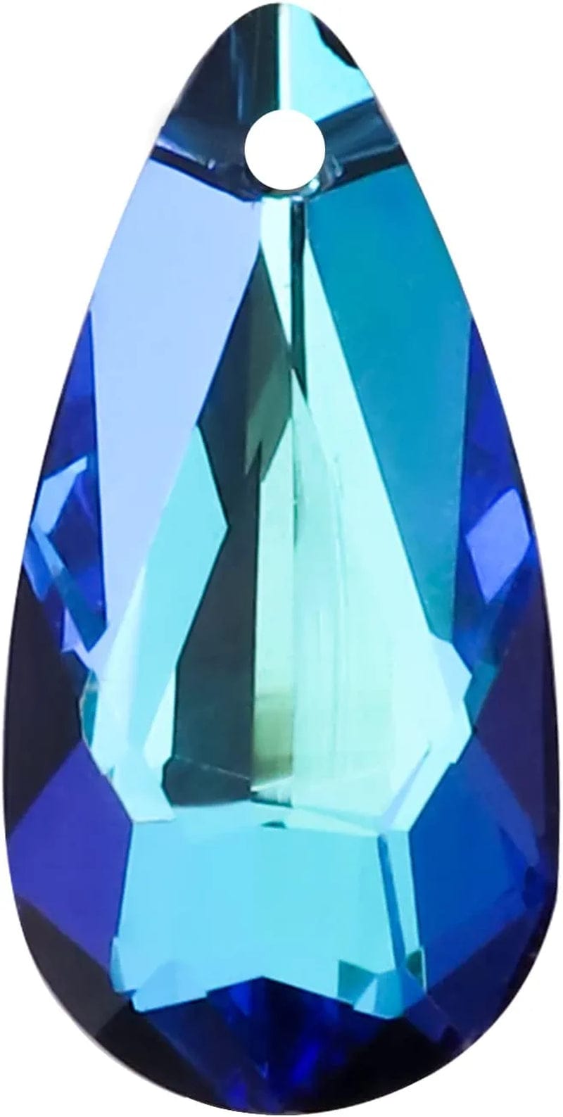 40Pcsmix Shapes Loose Beads Charms Crystal Pendant for Jewelry Making Bulk Lot Necklace Earrings Bracelet Craft Findings (Mixed Shape Crystal Pendant) 12x24mmGrid Teardrop Sapphire Blue