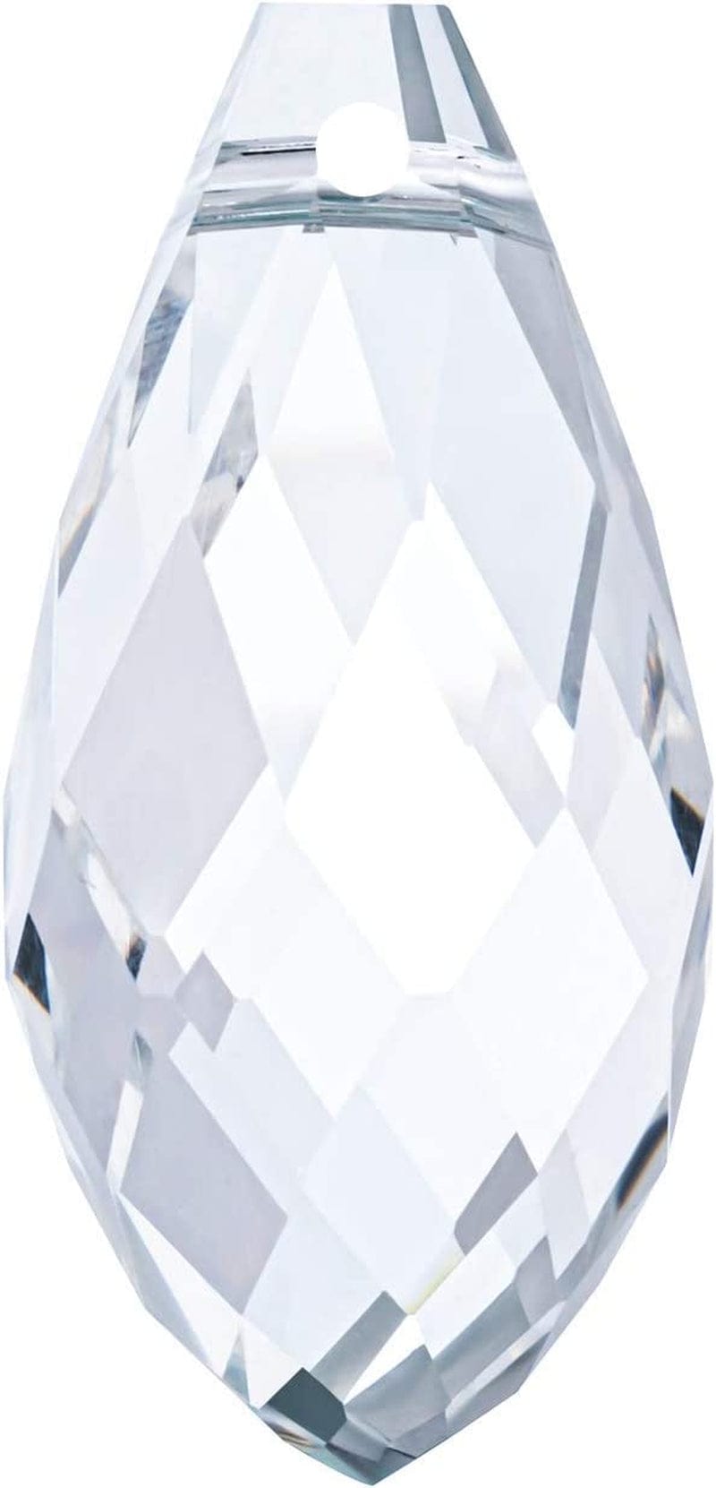 40Pcsmix Shapes Loose Beads Charms Crystal Pendant for Jewelry Making Bulk Lot Necklace Earrings Bracelet Craft Findings (Mixed Shape Crystal Pendant) 10x20mmTeardropCrystal White