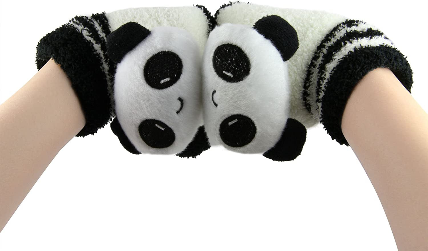 Cute Panda Winter Wool Touchscreen Gloves for Women Girls Windproof Warm Knit Texting Gloves Mittens Gift for Christmas Day Apparel & Accessories > Clothing Accessories > Gloves & Mittens FakeFace