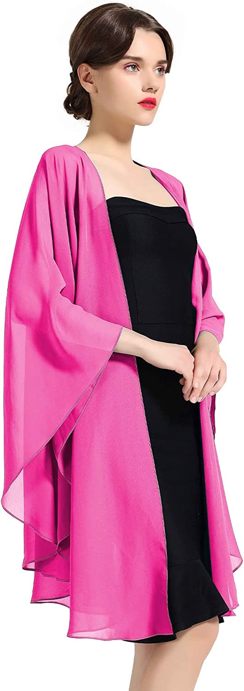 Shawl Wrap Chiffon Scarf for Women Evening Dresses Wedding Stole Black White Blue 25 Colors by BEAUTELICATE Apparel & Accessories > Clothing Accessories > Scarves & Shawls BEAUTELICATE Rose