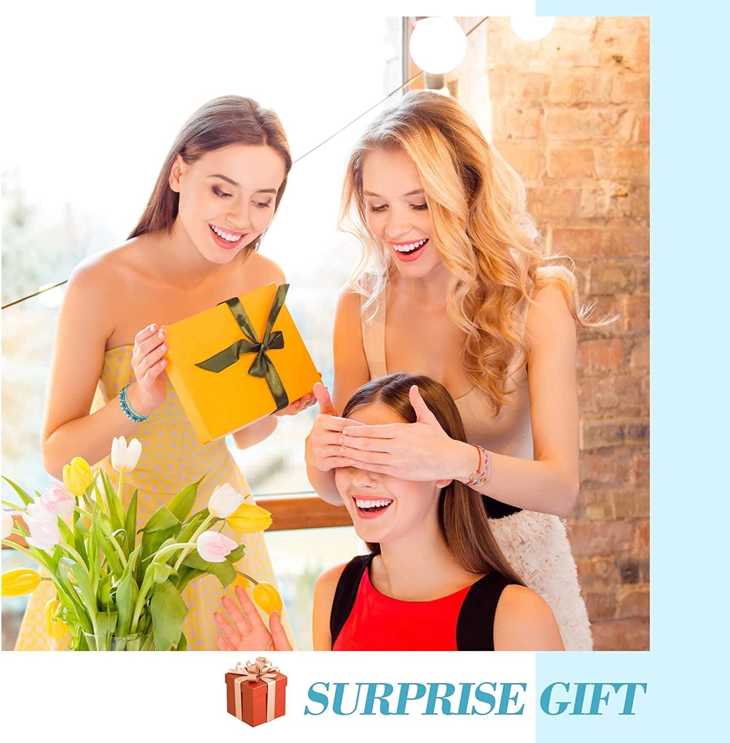 42 Pcs Sunflower Bracelets Surfer Wave Bracelet Handmade Braided Rope Friendship Bracelets Adjustable Bracelets for Women Apparel & Accessories > Jewelry > Bracelets Remerry