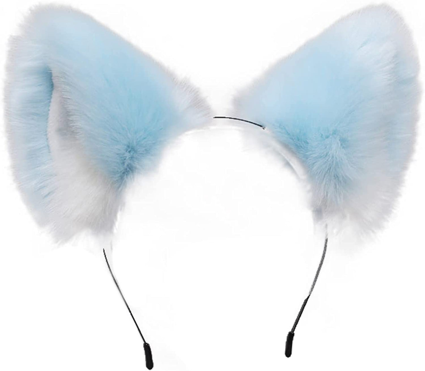 Faylay Cosplay Girl Plush Furry Cat Ears Headwear Accessory for Cam Girl Party Apparel & Accessories > Clothing Accessories > Headwear Faylay Xkewdmfg01-blue