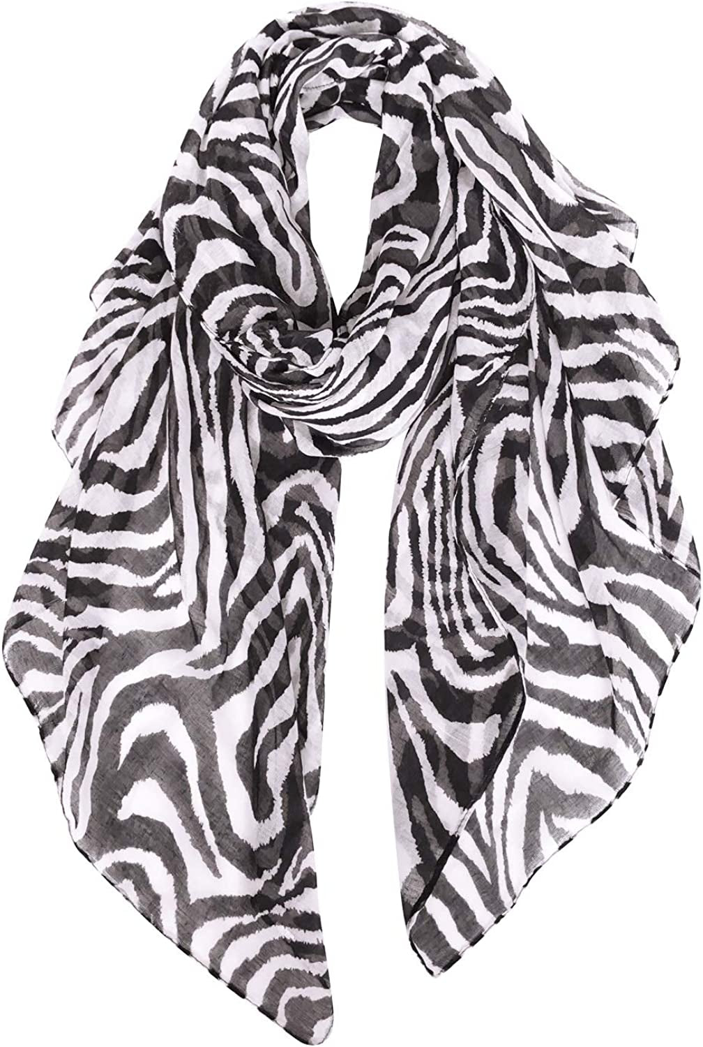 GERINLY Scarves - Animal Print Shawl Wraps Fashion Zebra Pattern Scarf for Women Apparel & Accessories > Clothing Accessories > Scarves & Shawls GERINLY Zebra