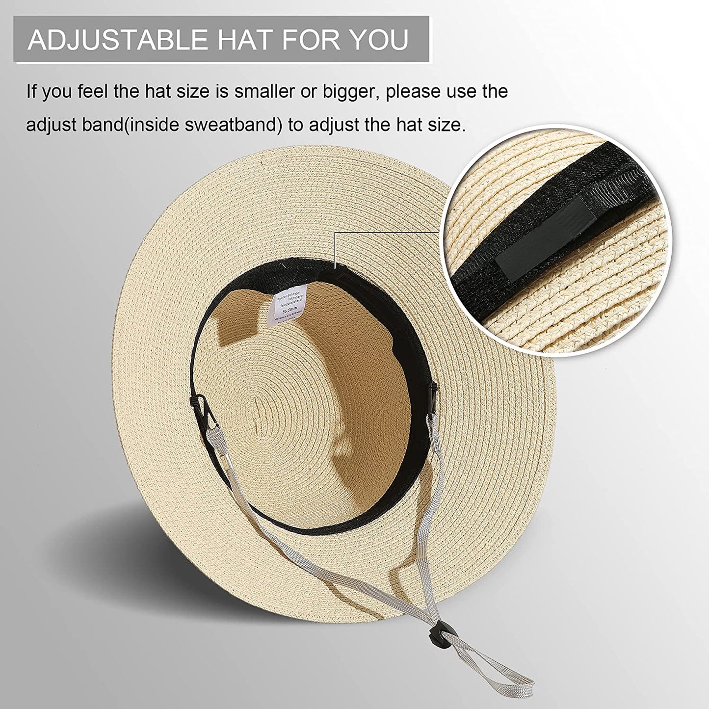 Lanzom Sun Hats for Women Wide Brim Straw Hat Summer Beach Hat Foldable Packable Cap for Travel Outdoor Apparel & Accessories > Clothing Accessories > Hats Lanzom