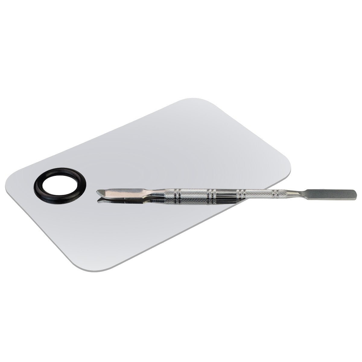 Obmwang 1Pcs Pro Stainless Steel Cosmetic Makeup Palette Spatula Tool for Nail Art Eye Shadow Eyelash Makeup Professional Pigment Blending Lightweight 5.9 X 3.9 Inches Health & Beauty > Personal Care > Cosmetics > Cosmetic Tools > Makeup Tools obmwang