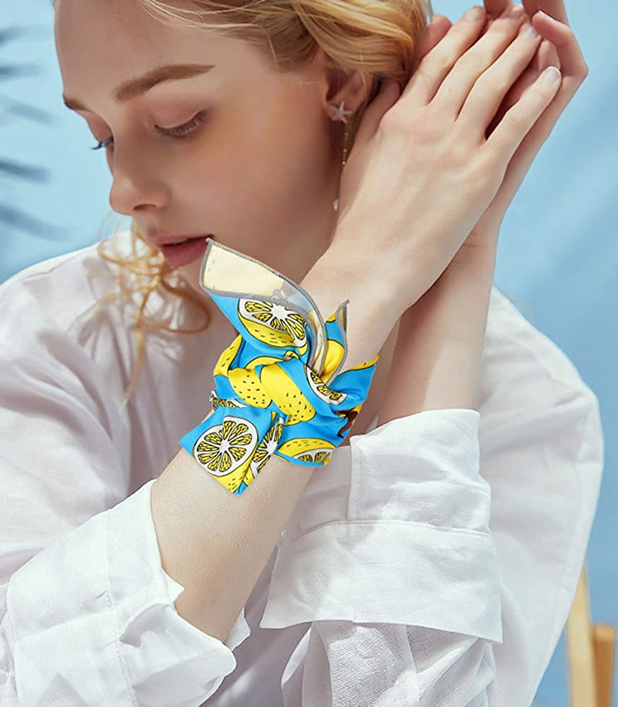 GERINLY Cute Bandana for Women Fruits Printed Square Hair Scarf Headband Summer Accessories Apparel & Accessories > Clothing Accessories > Bandanas & Headties GERINLY