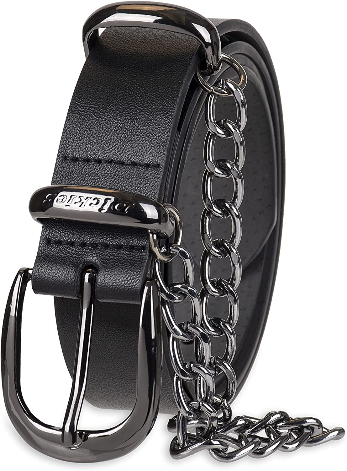 Dickies Women’S Leather Casual Belt Apparel & Accessories > Clothing Accessories > Belts Dickies Black Chain Medium