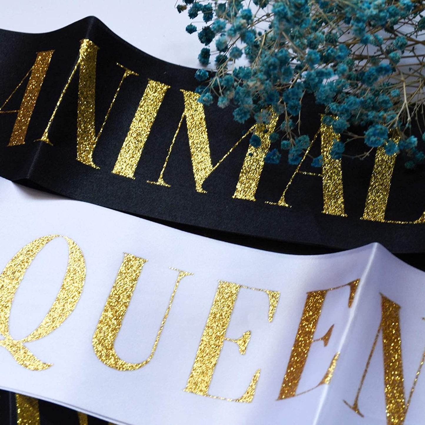 Snogisa Birthday Gifts Sash Set Birthday Queen Women Birthday Party Supplies Fun Party Favors Decorations Apparel & Accessories > Clothing Accessories > Sashes Snogisa