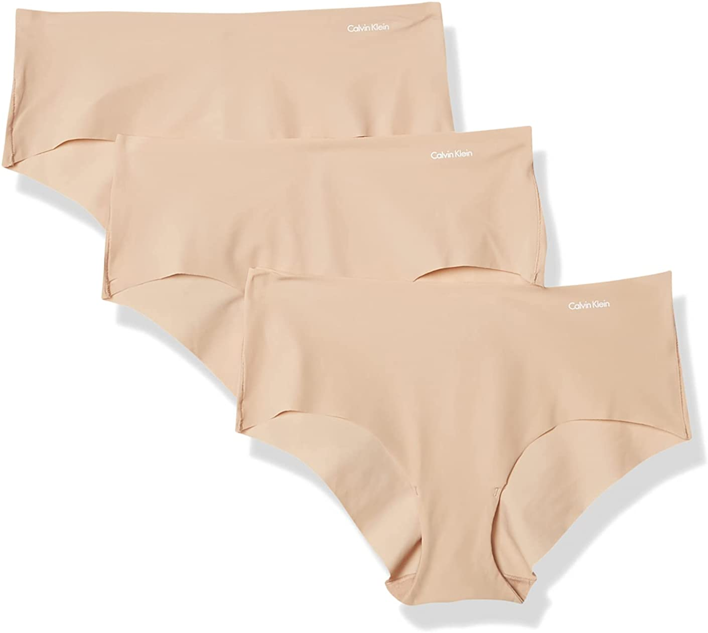 Calvin Klein Women'S Invisibles Hipster Multipack Panty Apparel & Accessories > Clothing > Underwear & Socks > Underwear Calvin Klein Light Caramel Pack Small