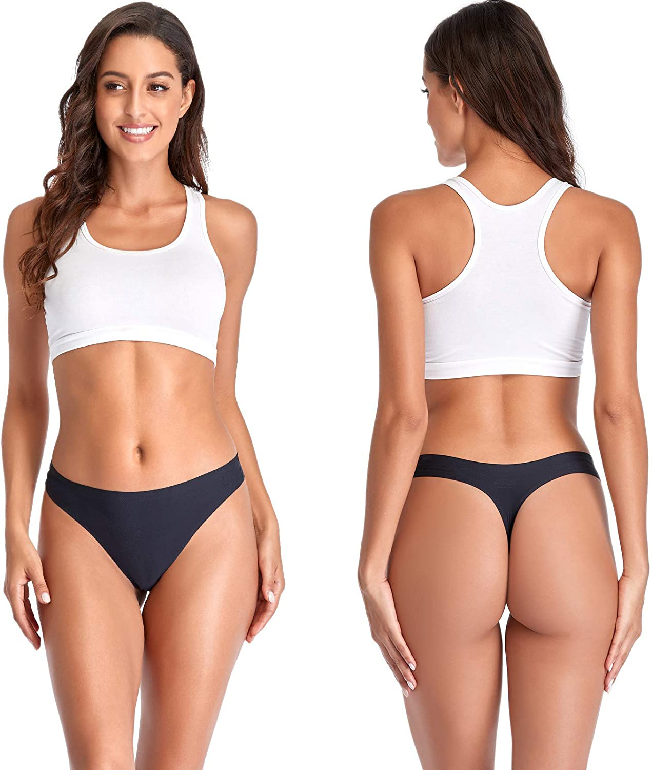 Thong underwear for women,No Show Breathable Cotton Womens Thongs Underwear Seamless Thongs for Women Apparel & Accessories > Clothing > Underwear & Socks > Underwear QOVOQ