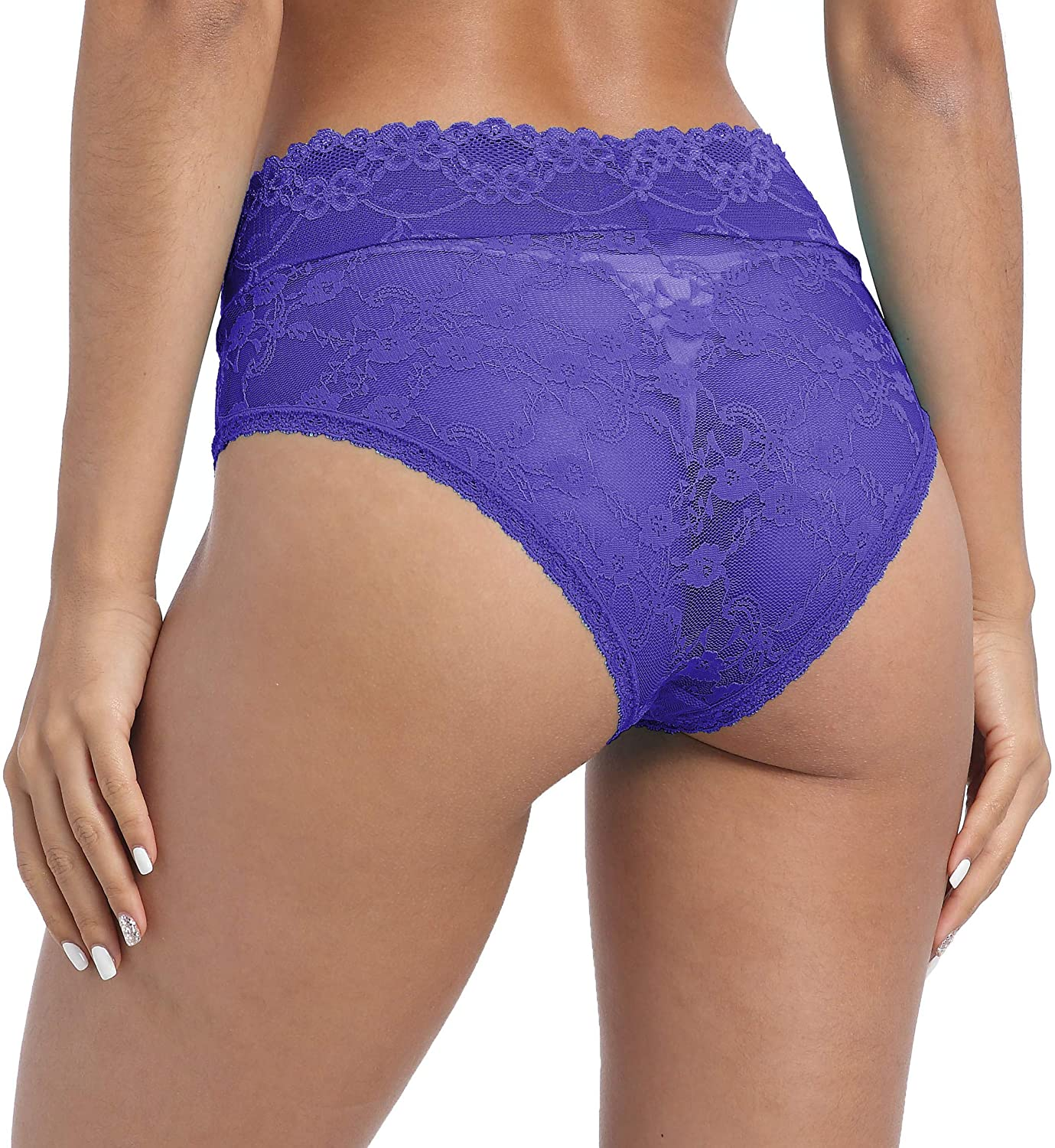 GAREDOB Pack of 8 Women'S Lace Cheeky Hipster Panty, Assorted Different Lace Pattern & Colors Apparel & Accessories > Clothing > Underwear & Socks > Underwear GAREDOB