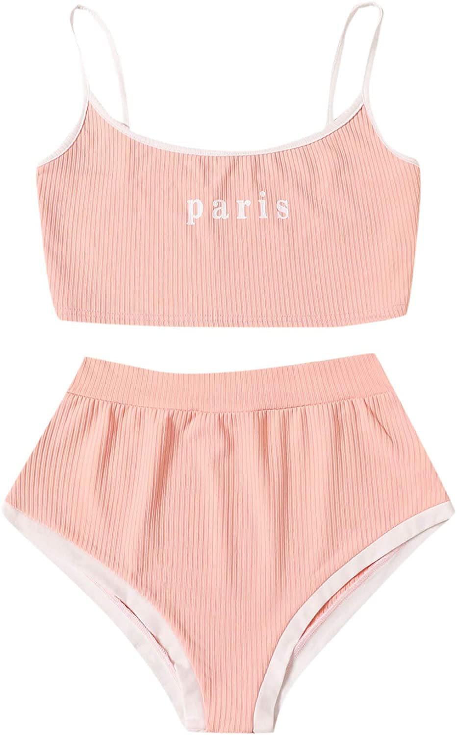 Shein Women'S Letter Graphic Nightwear Cami and Short Set Lingerie Two Piece Apparel & Accessories > Clothing > Sleepwear & Loungewear Kylie Max