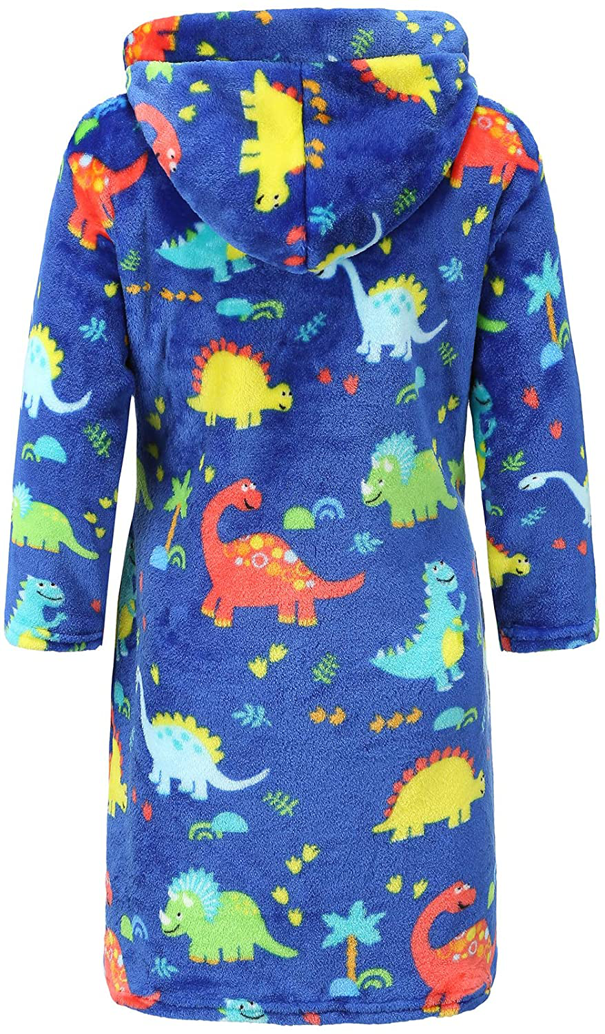 Kids Fleece Hooded Bathrobe Matching Slippers Toddler Soft Plush Hooded Robe Flannel Pajamas Sleepwear with Slippers for Boys Apparel & Accessories > Clothing > Sleepwear & Loungewear > Robes Kylie Max