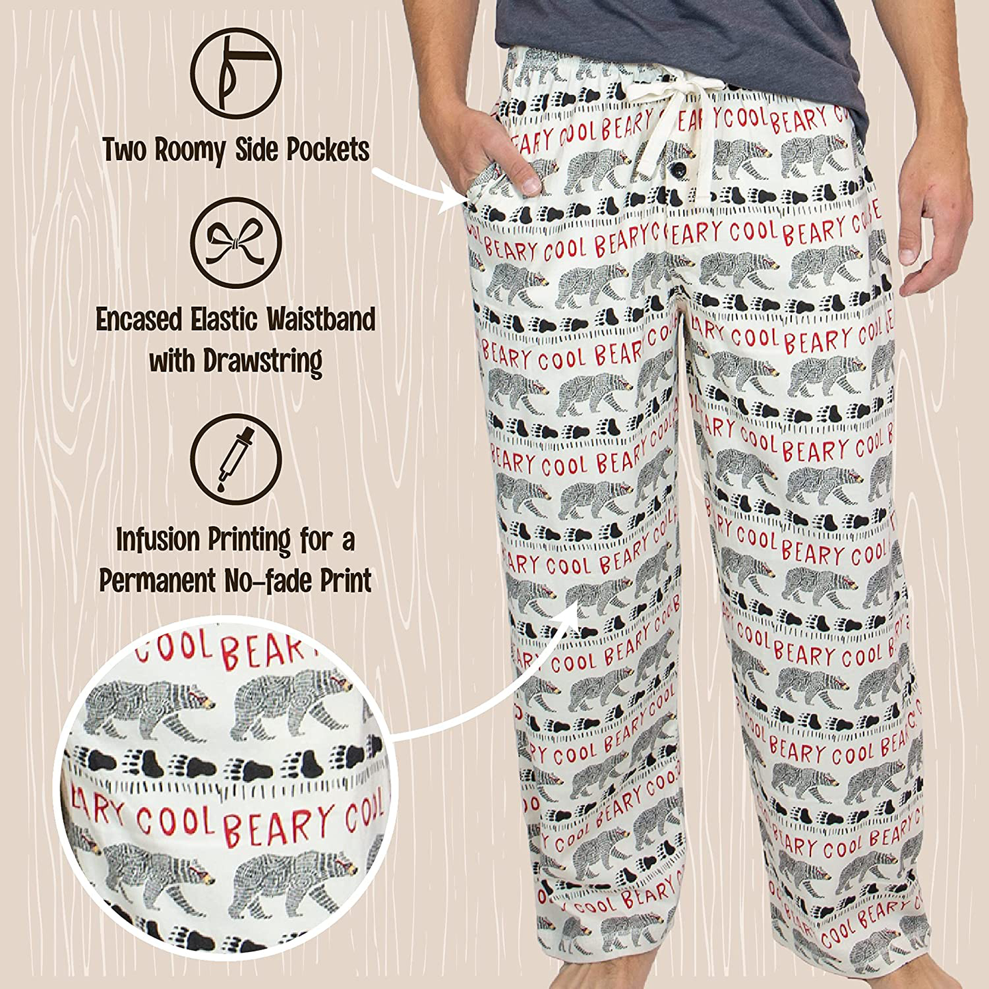 Lazy One Pajama Pants for Men, Men'S Separate Bottoms, Lounge Pants, Funny, Humorous Apparel & Accessories > Clothing > Sleepwear & Loungewear > Pajamas Kylie Max
