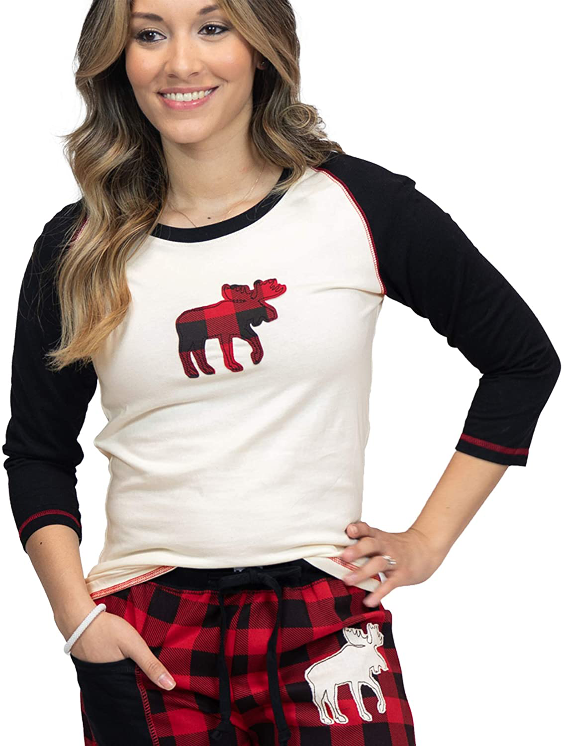 Lazy One Fitted Pajamas for Women, Cute Animal Pajama Top and Pants Separates Apparel & Accessories > Clothing > Sleepwear & Loungewear > Pajamas Kylie Max