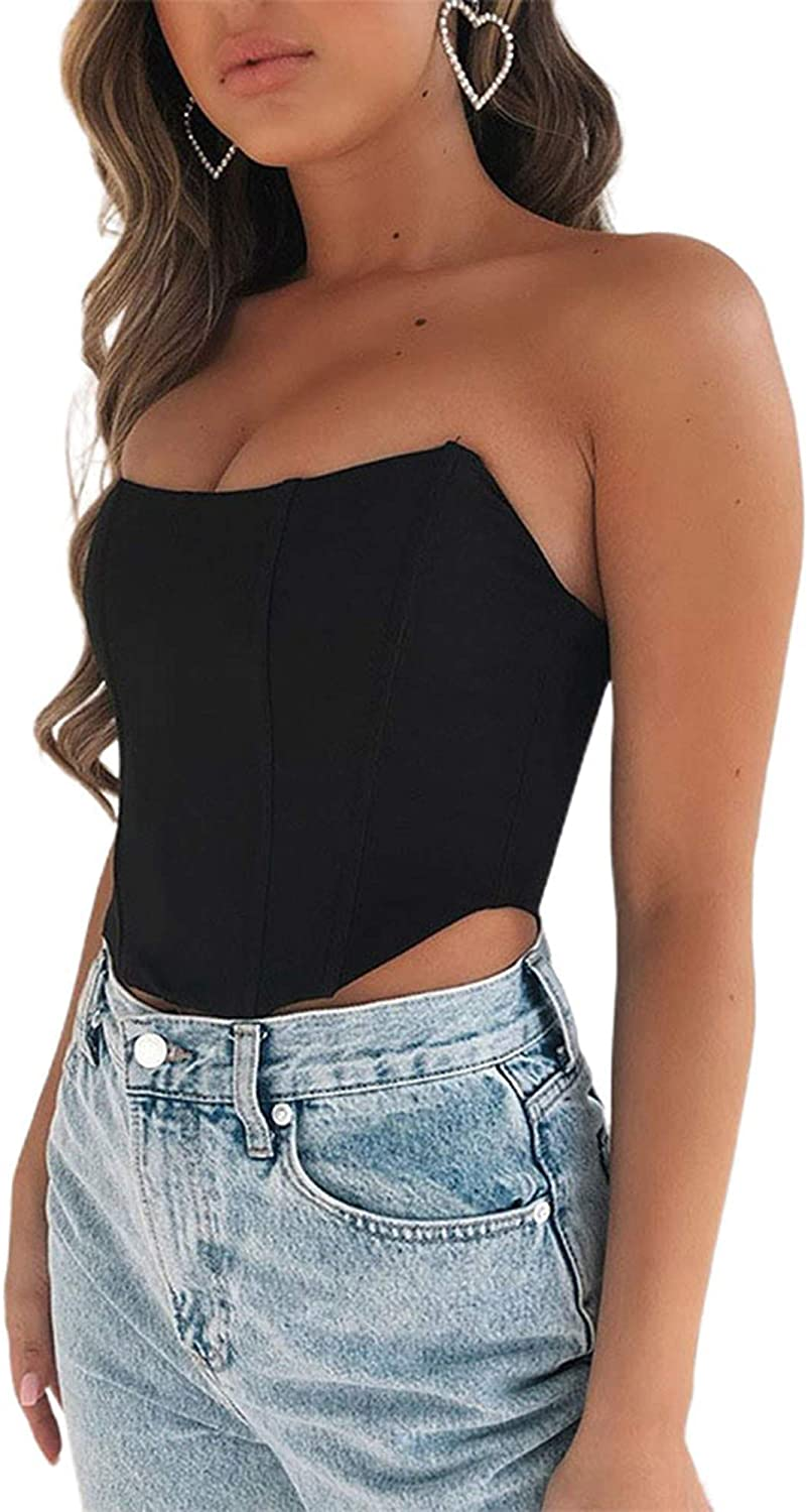 Sexy Women Push up Bustiers Corsets Strapless off Shoulder Slim Crop Tops Clubwear Party Outwear Apparel & Accessories > Clothing > Underwear & Socks > Lingerie hirigin