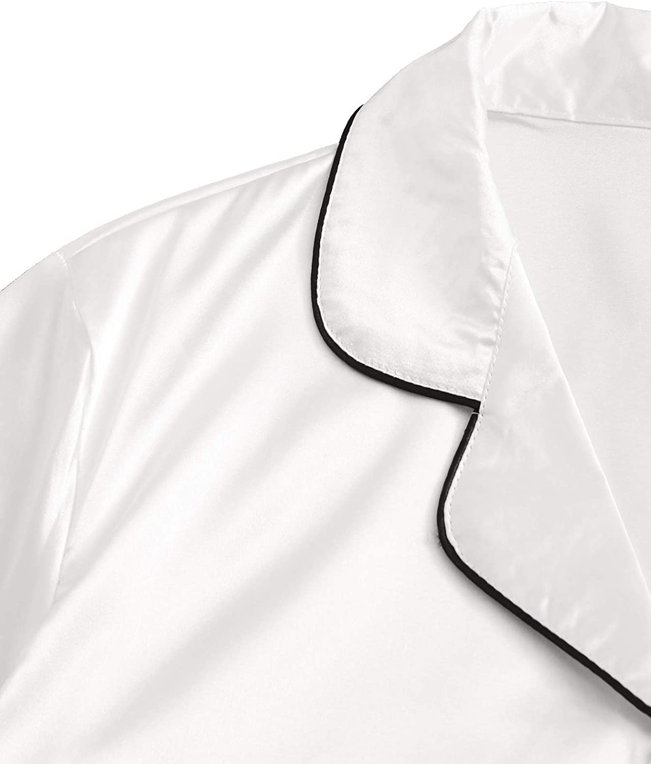 Sweatyrocks Women'S Short Sleeve Sleepwear Button down Satin 2 Piece Pajama Set Apparel & Accessories > Clothing > Sleepwear & Loungewear > Pajamas Kylie Max